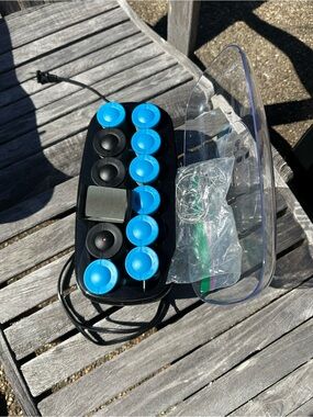 Electric Hot Rollers Set in Black with Bright Blue Rollers Conair